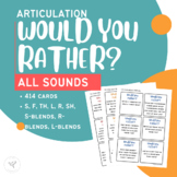 BUNDLED Speech Therapy Activity: Would You Rather All Sounds