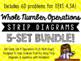 Story Problems, Strip Diagrams, & Equations Match-Up Cards BUNDLE {TEKS 4.5A}