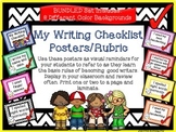 {BUNDLE} My Writing Checklist Posters/Rubric (Chevron in 8