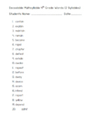 BUNDLES - Decodable Word List Bundles