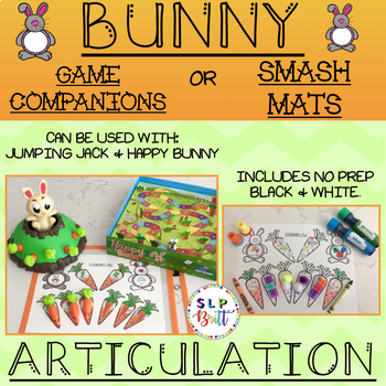 Preview of BUNNY & CARROT ARTICULATION - GAME COMPANIONS OR SMASH MATS