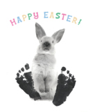BUNNY FOOTPRINT PROJECT. (HAPPY EASTER)