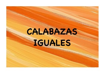 Preview of Pairs of Pumpkins | Parejas de Calabazas