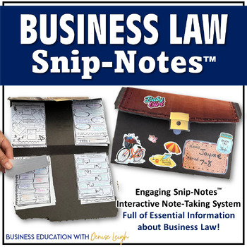 Preview of BUSINESS LAW CLASS - My Snip-Note™ Interactive Note Taking System