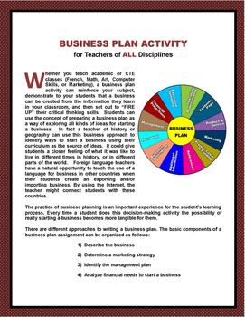 business plan activities grade 9