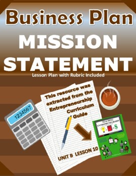 Preview of REAL WORLD LIFE SKILLS BUSINESS PLAN MISSION STATMENT LESSON PLAN