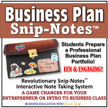 Preview of BUSINESS PLAN PORTFOLIO My Snip-Note™ Interactive Note Taking Graphic Organizers