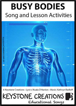 Preview of 'BUSY BODIES' (Grades 3-7) ~ Curriculum Song Package l Distance Learning