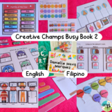 BUSY BOOK 2 / LAMINATED VELCRO ACTIVITY / LEARNING BINDER