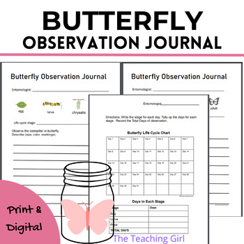 Preview of BUTTERFLY OBSERVATION JOURNAL