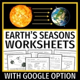 BUY 2 GET 2 FREE Earth's Tilt Seasons Worksheet Bundle NGS