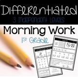 Morning Work for 1st Grade - Differentiated