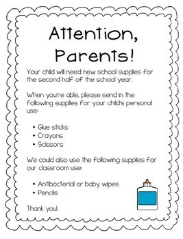 For Parents / School supplies