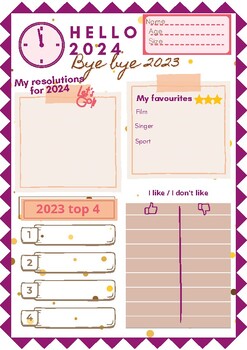 Preview of BYE BYE 2023 HELLO 2024