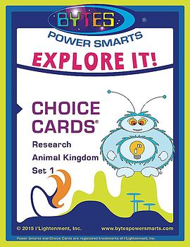 Preview of Multiple Intelligences:  EXPLORE IT! CHOICE CARDS®-RESEARCH-ANIMAL KINGDOM-SET 1