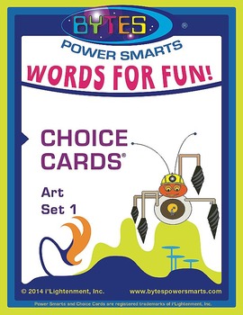 Preview of Multiple Intelligences:  WORDS FOR FUN! CHOICE CARDS® - ART - SET 1