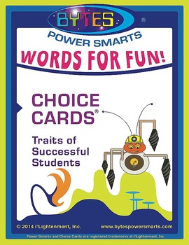 Preview of Multiple Intelligences:WORDS FOR FUN CHOICE CARDS®-TRAITS OF SUCCESSFUL STUDENTS