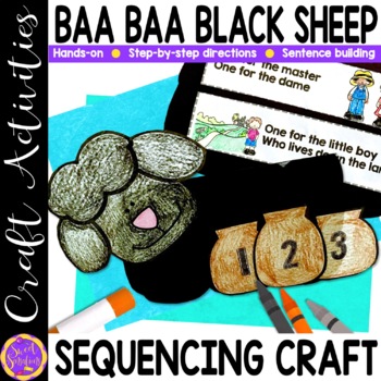 Preview of Baa Baa Black Sheep Nursery Rhyme Crafts Heggerty Nursery Rhymes Activities