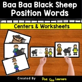 Baa Baa Black Sheep Position Words | Centers and Worksheets