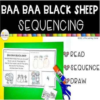 Preview of Baa Baa Black Sheep Sequencing | Nursery Rhymes Poem Retelling Cards
