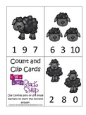 Baa Baa Black Sheep themed Math Numbers Clip it Cards pres