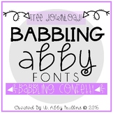 Babbling Abby Fonts // Babbling Confetti (FREE)