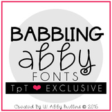Babbling Abby Fonts TpT Exclusive