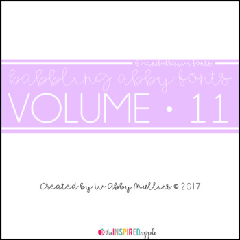 Preview of Babbling Abby Fonts Vol. 11