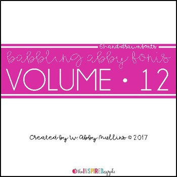 Preview of Babbling Abby Fonts Vol. 12