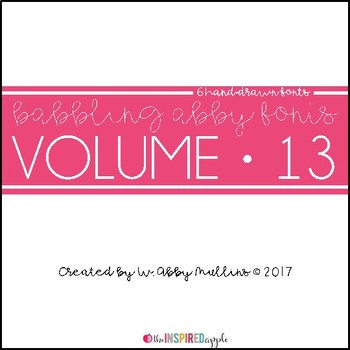 Preview of Babbling Abby Fonts Vol. 13