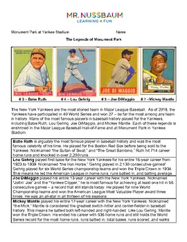 Mr. Nussbaum - Babe Ruth's Called Shot - Article