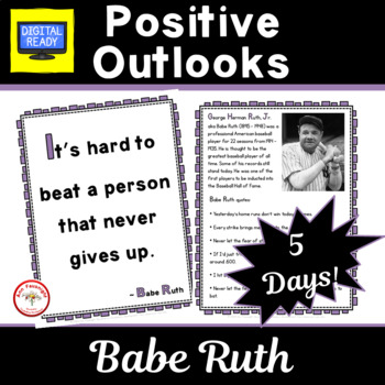 Babe Ruth Quote Growth Mindset Poster by Social Studies Teacher Heaven