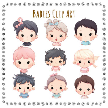 Cute printable baby month stickers made with DJ Inker's clipart
