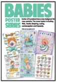 Babies Posters Risk, hazards, Needs, crying, sleeping - pl