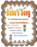 Babu's Song Common Core Close Activities