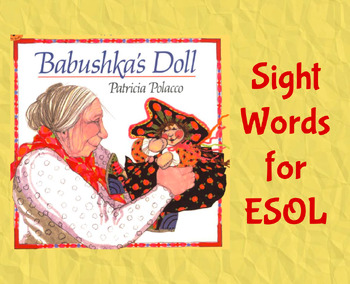 Preview of Babushka's Doll - Sight Word / Picture Vocabulary Cards for ESOL or Primary