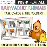 Baby/Adult Animals TASK CARDS and FILE FOLDER ACTIVITIES P