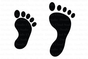 Baby Adult Foot Svg Files For Silhouette Cameo And Cricut Footsteps Svg