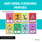 Baby Animal Flashcards Printables