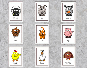 Preview of Farm Animals for toddlers, Prints, Nursery Decor, Printable Wall Art, Kids room
