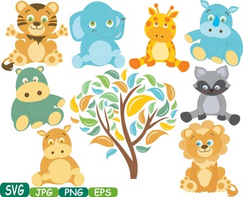 Jungle Animals Svg Files Worksheets Teaching Resources Tpt