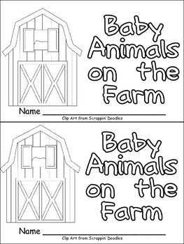 Preview of Baby Animals on the Farm Emergent Reader for Kindergarten