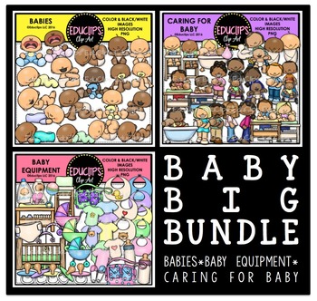 Preview of Baby Big Clip Art Bundle {Educlips Clipart}