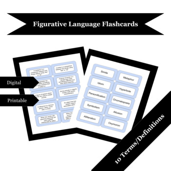 Preview of Baby Blue - Figurative Language Flash Cards