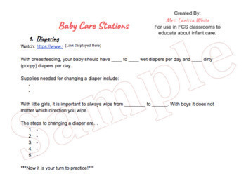 Preview of Baby Care Stations