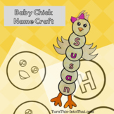 Baby Chick Name Craft Activity - Easter & Spring Word Craf