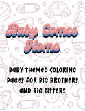 Baby Comes Home Coloring Pages for Brothers and Sisters