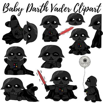 lippen navigatie Luiheid Baby Darth Vader Clipart || Starwars clipart || Mrs C's Digital Art