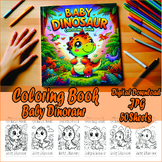 Baby Dinosaur Coloring Book,Coloring Book for kid 3-5