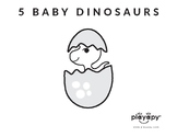 Baby Dinosaurs | 5 Coloring & Cutting Pages